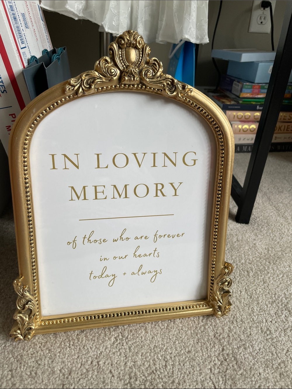 Nicole Miller Gold Ornate Memorial Picture Frame